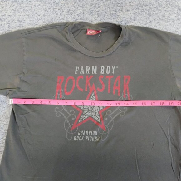 FARMBOY ROCKSTAR Champion Rock Picker Horse Ranch Vintage Y2K T-Shirt - Picture 7 of 8
